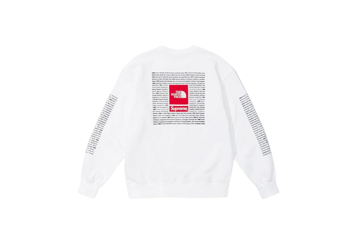 x The North Face Crewneck White (SS24) Brand New