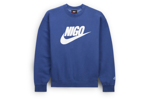 Nigo x Nike Fleece Crew-Neck Sweatshirt 'Blue' (FW24) – authenticated on KLEKT