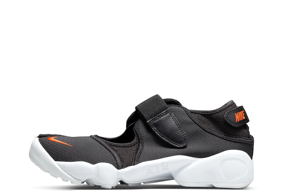 Nike Air Rift Breathe WMNS Black & Rush Orange (2022) Black/Rush Orange sneaker – authenticated on KLEKT