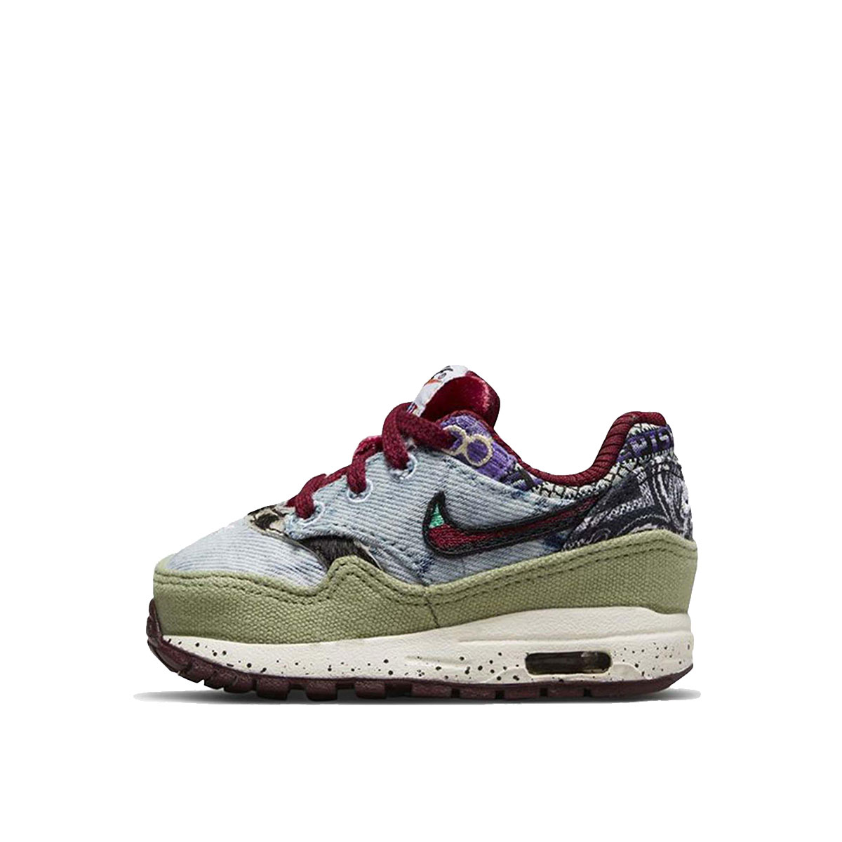 Nike Air Max 1 SP Concepts Mellow (TD) (2022) OIL GREEN/BLACK/TEAM RED/SAIL sneaker – authenticated on KLEKT