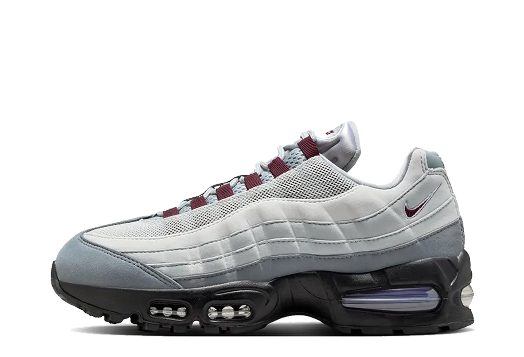 Nike Air Max 95 'Smoke Grey Burgundy Crush' (2025) Smoke Grey/Black/Burgundy Crush sneaker – authenticated on KLEKT