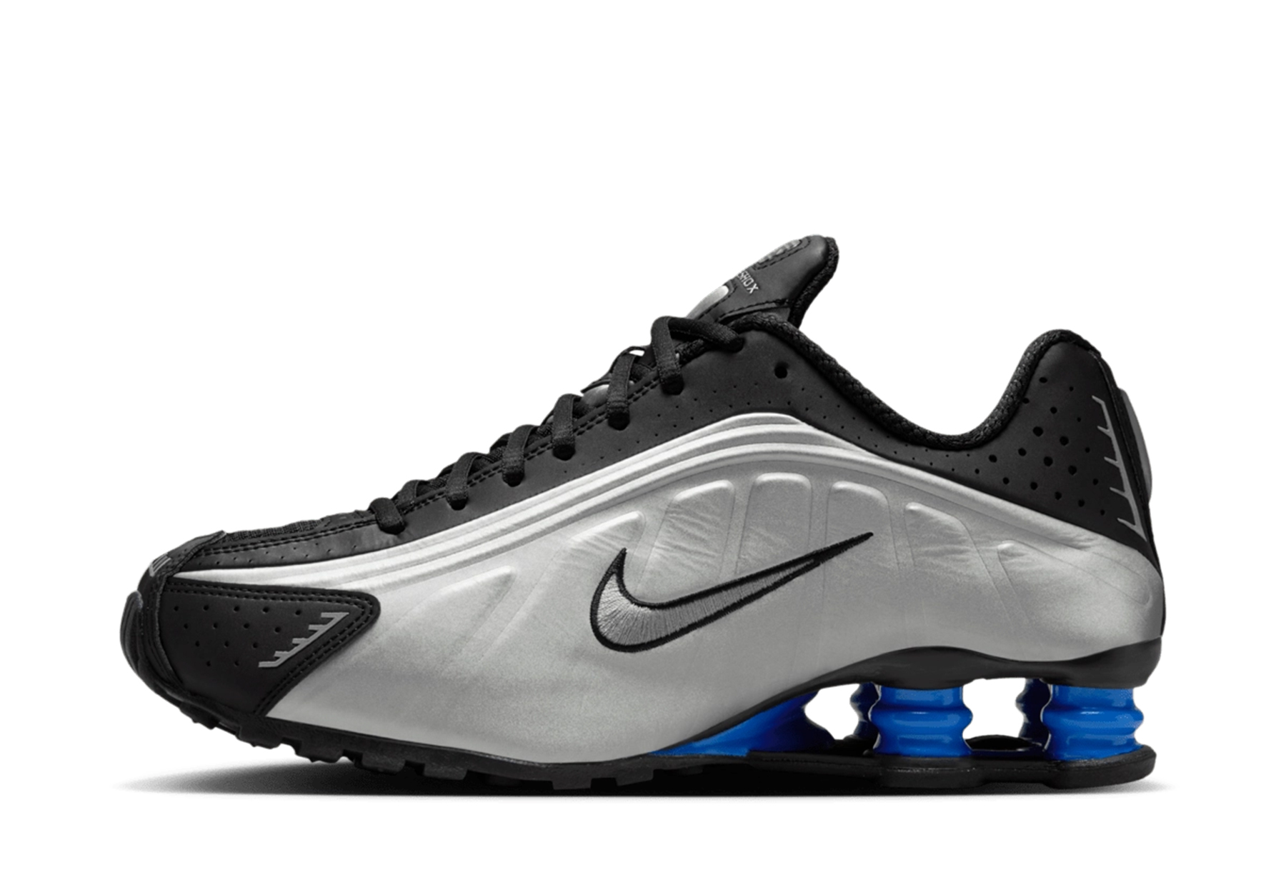 Nike Shox R4 'Metallic Silver & Blue' (2024) Metallic Silver/Blue sneaker – authenticated on KLEKT