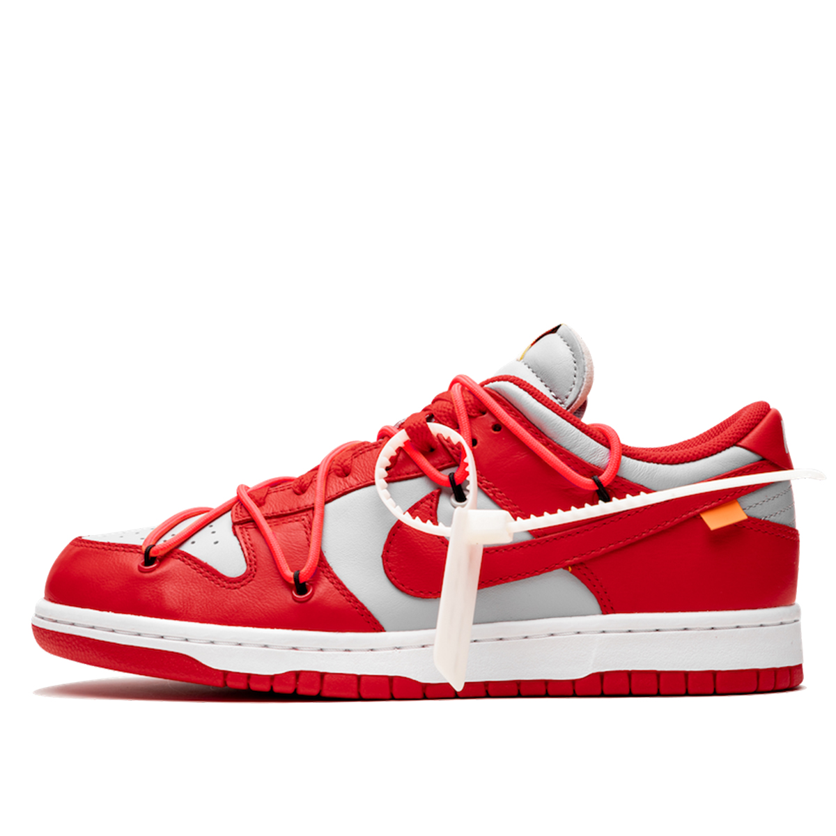 Nike x Off White Dunk Low 'University Red' (2019) sneaker – authenticated on KLEKT