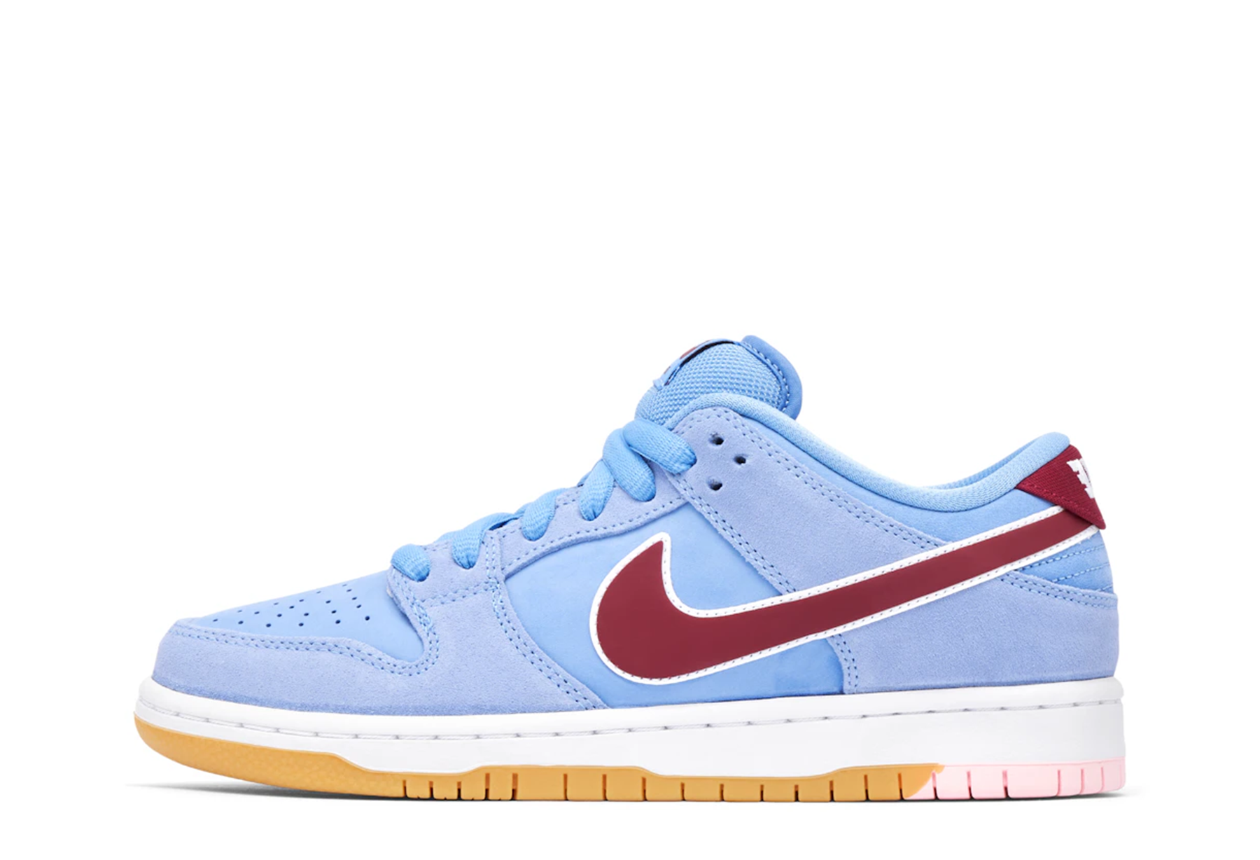 Nike SB Dunk Low 'Valour Blue Team Maroon' (2022) Valour Blue/White/Team Maroon sneaker – authenticated on KLEKT
