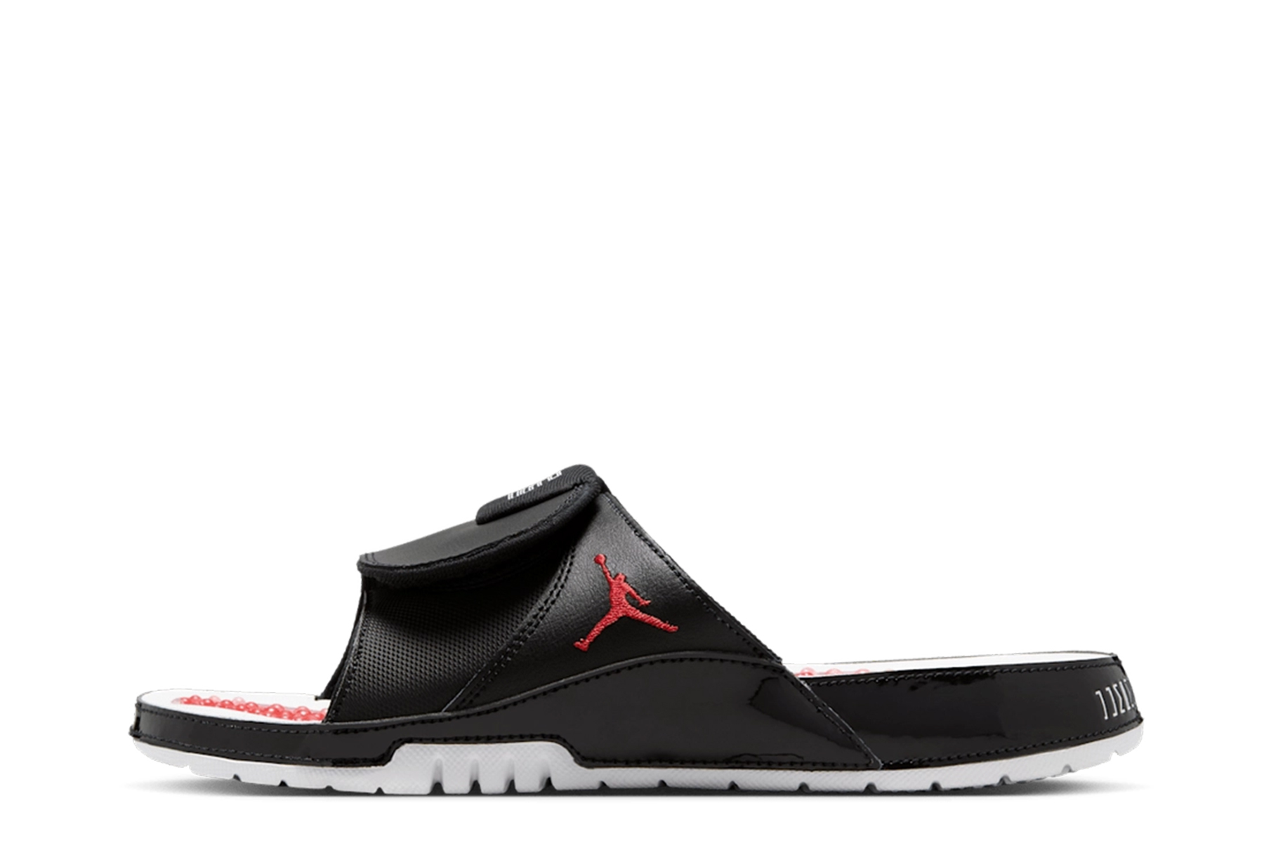 Air Jordan Hydro 11 'Bred' (2025) Black/Gym Red/White sneaker – authenticated on KLEKT