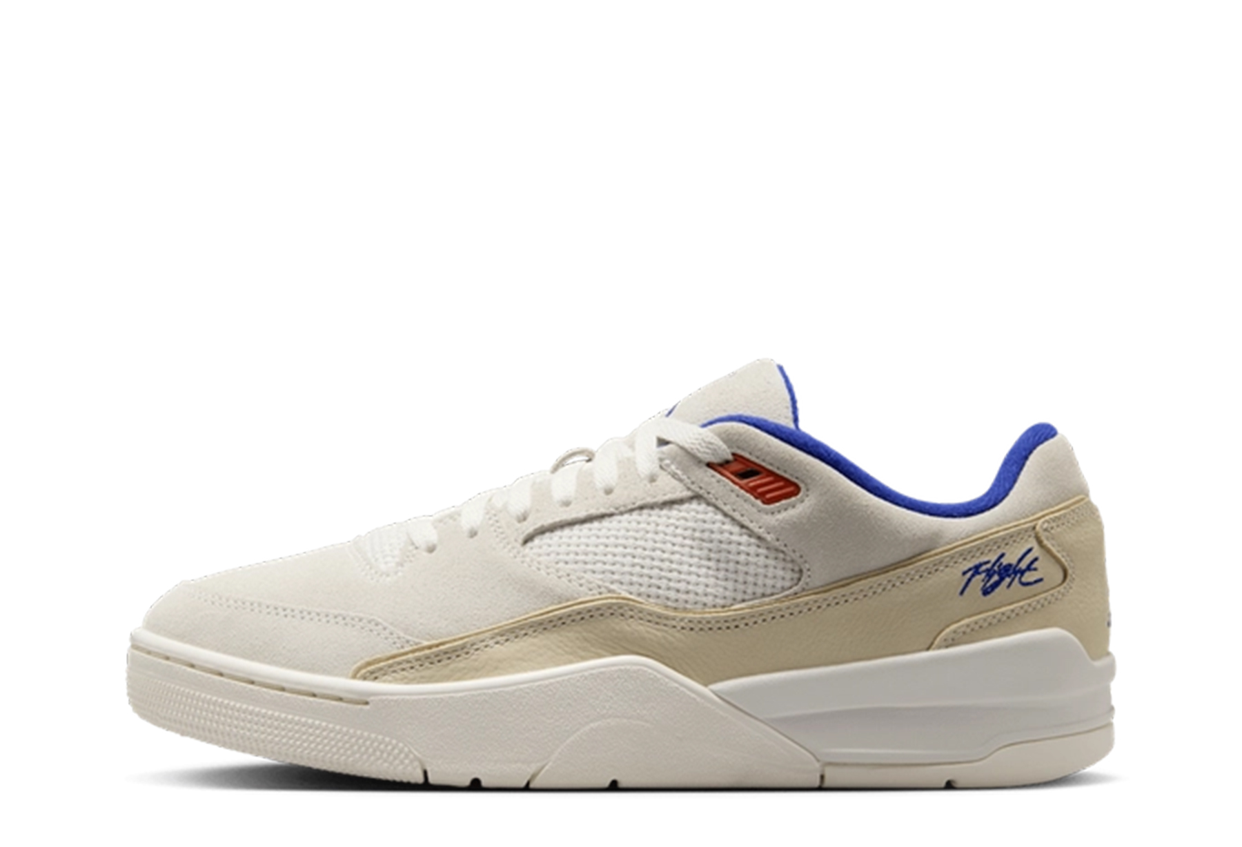 Air Jordan Flight Court 'Phantom & Deep Royal Blue' (2025) Beige/Royal Blue/Orange sneaker – authenticated on KLEKT