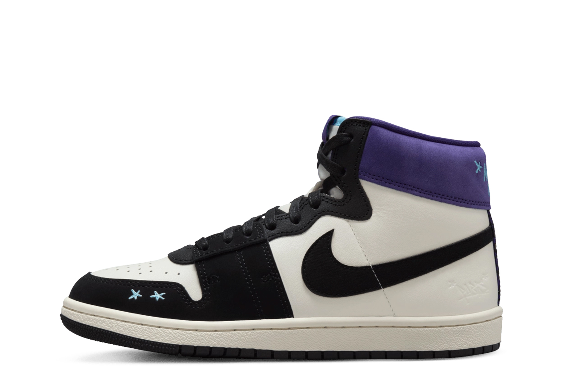Air Jordan x Opium Air Ship SP WMNS 'Court Purple' Black/White/Court Purple/Baby Blue sneaker – authenticated on KLEKT