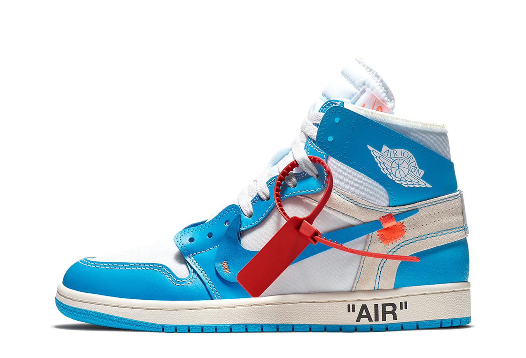 Air Jordan x Off White 1 'Powder Blue' (UNC) (2018) sneaker – authenticated on KLEKT