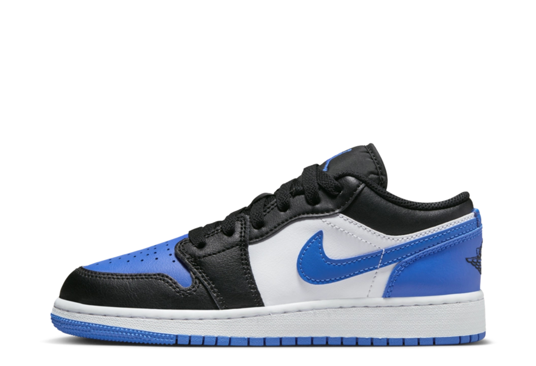 Air Jordan 1 Low GS 'Royal Toe' (2023) White/Royal Blue/Black/White sneaker – authenticated on KLEKT