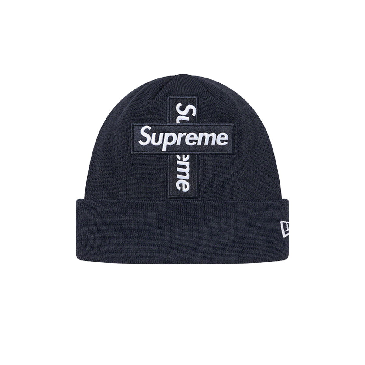 Supreme New Era Cross Box Logo Beanie Navy (FW20) sneaker – authenticated on KLEKT