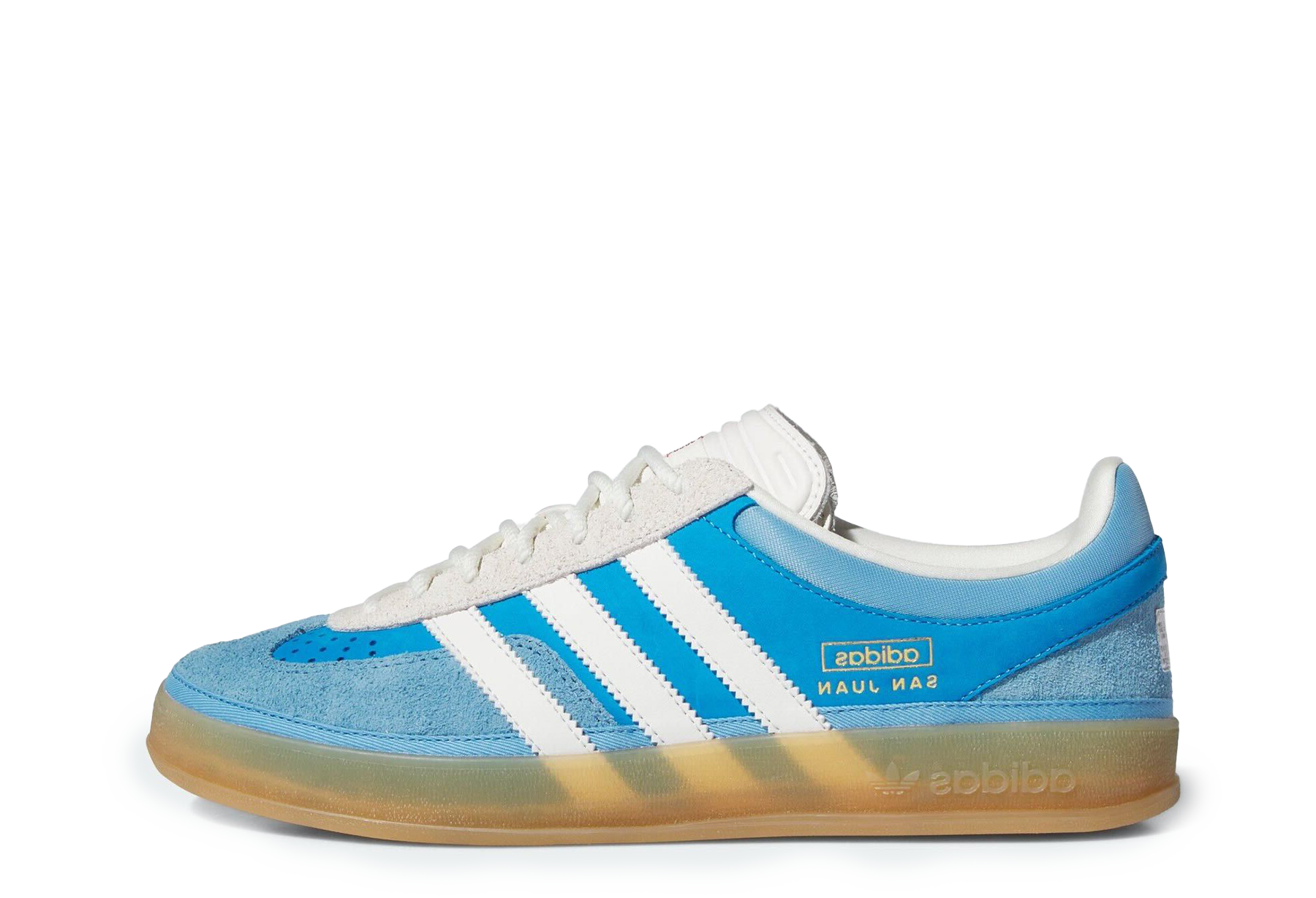Adidas x Bad Bunny Gazelle Indoor 'San Juan' (2024) Blue/Core White/Gum sneaker – authenticated on KLEKT