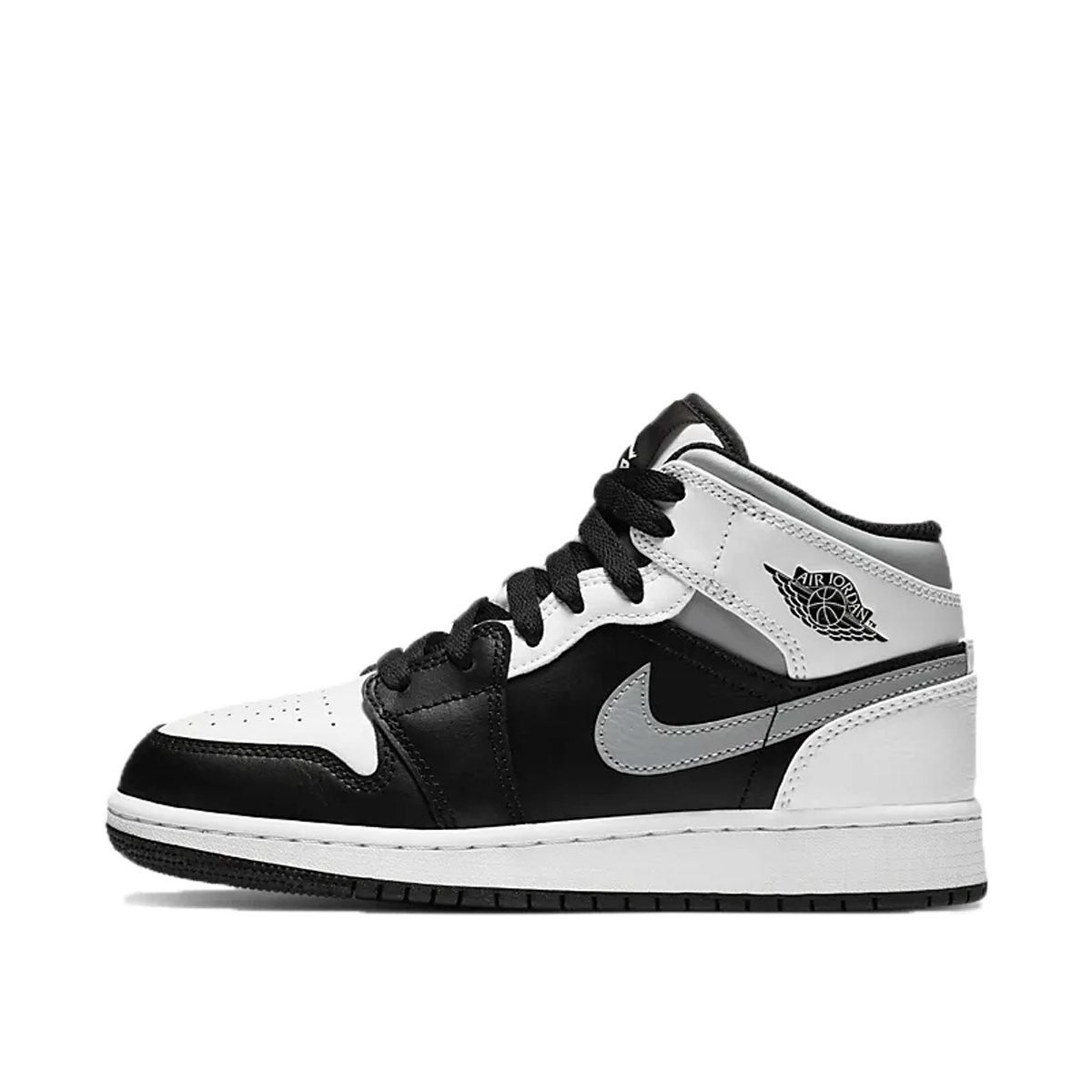 Air Jordan 1 Mid GS 'White Shadow' (2020) BLACK/MEDIUM GREY/WHITE sneaker – authenticated on KLEKT