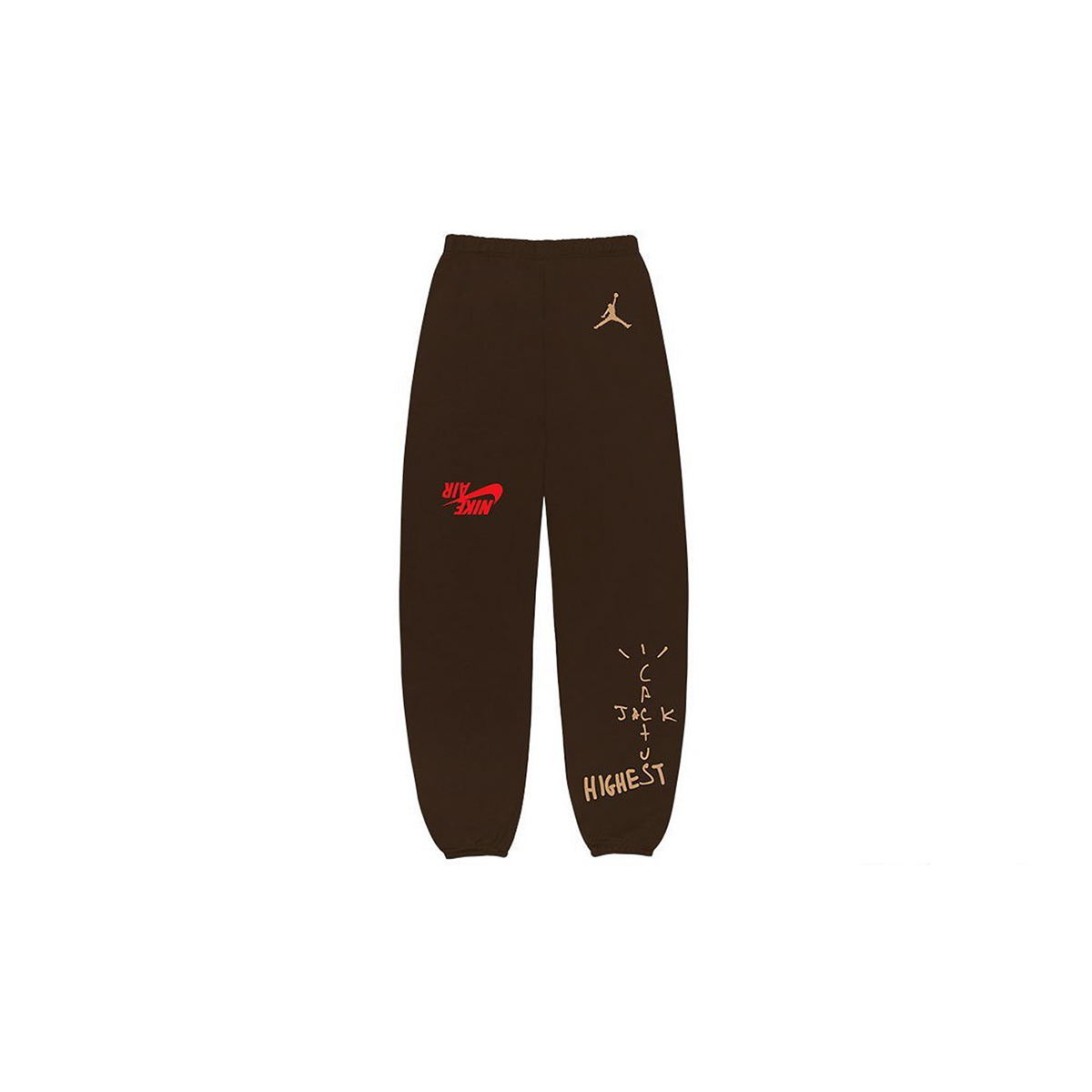Air Jordan x Travis Scott 'Highest in the Room' Sweatpants Brown (2019) Brown sneaker – authenticated on KLEKT