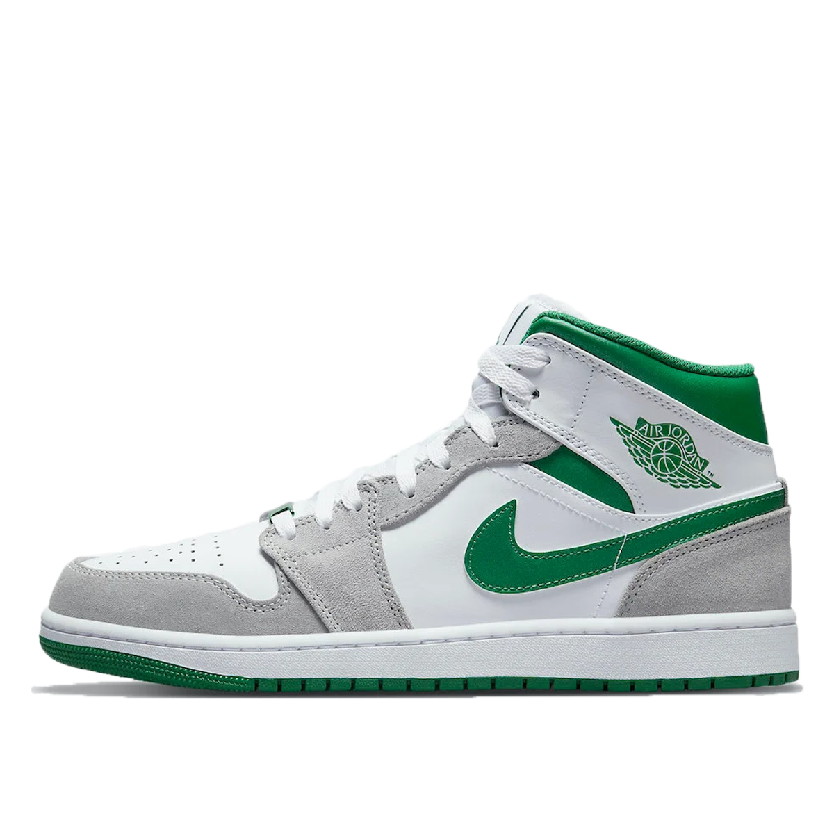 Air Jordan 1 Mid 'Grey Green' (2021) WHITE/NEUTRAL GREY-LUCKY GREEN sneaker – authenticated on KLEKT