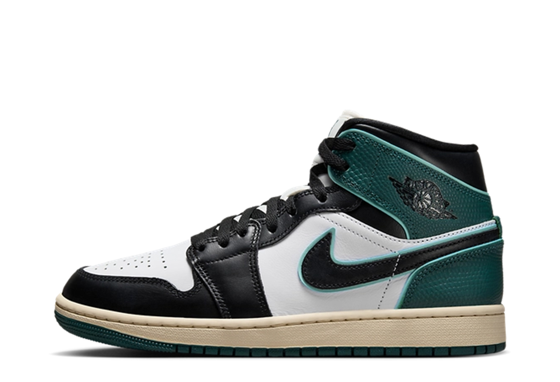 Air Jordan 1 Mid WMNS 'Oxidized Green' (2024) White/Light Dew/Oxidized Green/Black sneaker – authenticated on KLEKT