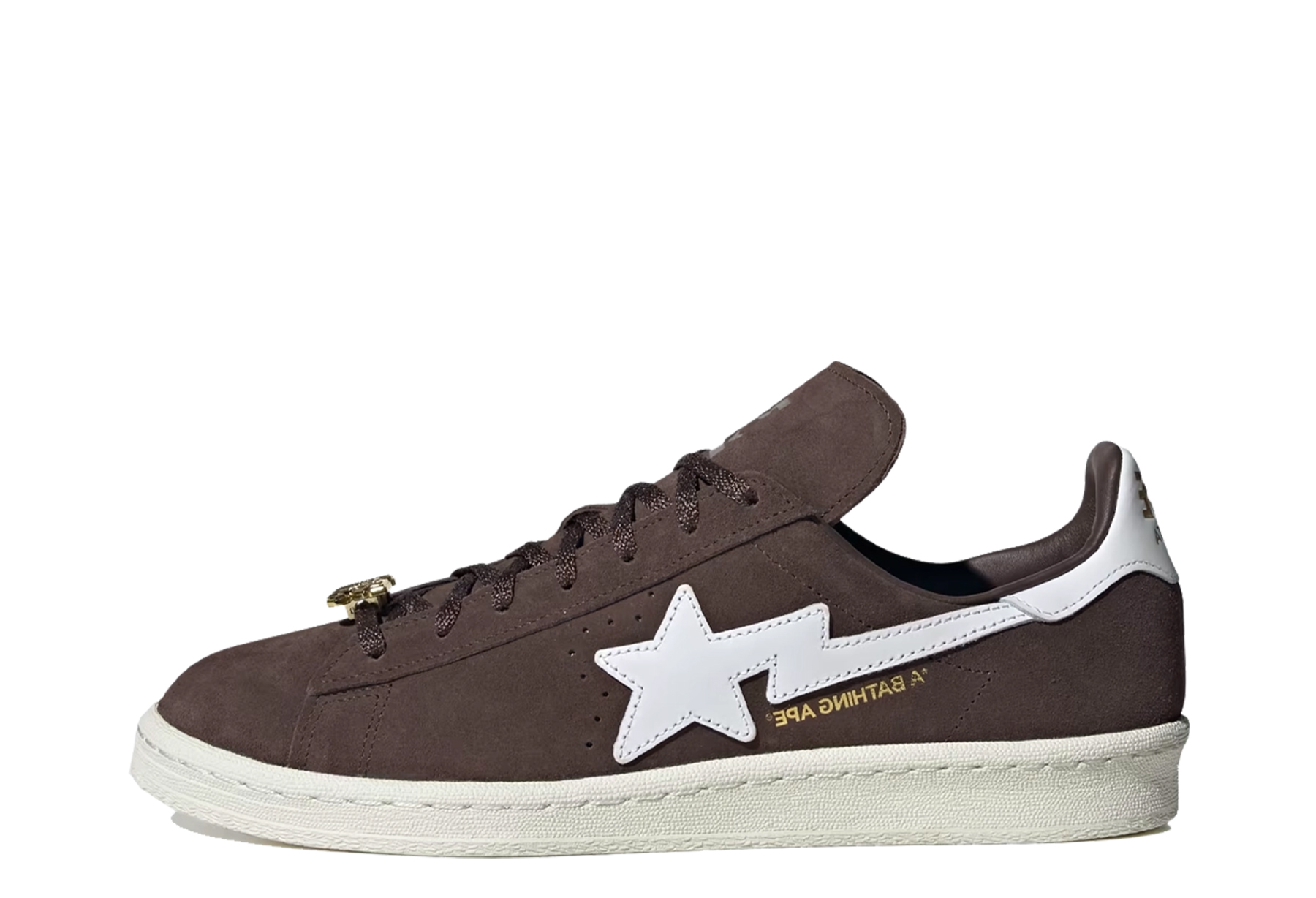Adidas x Bape Campus 80s 'Brown' (2023) Brown/Cloud White/Gold Metallic sneaker – authenticated on KLEKT