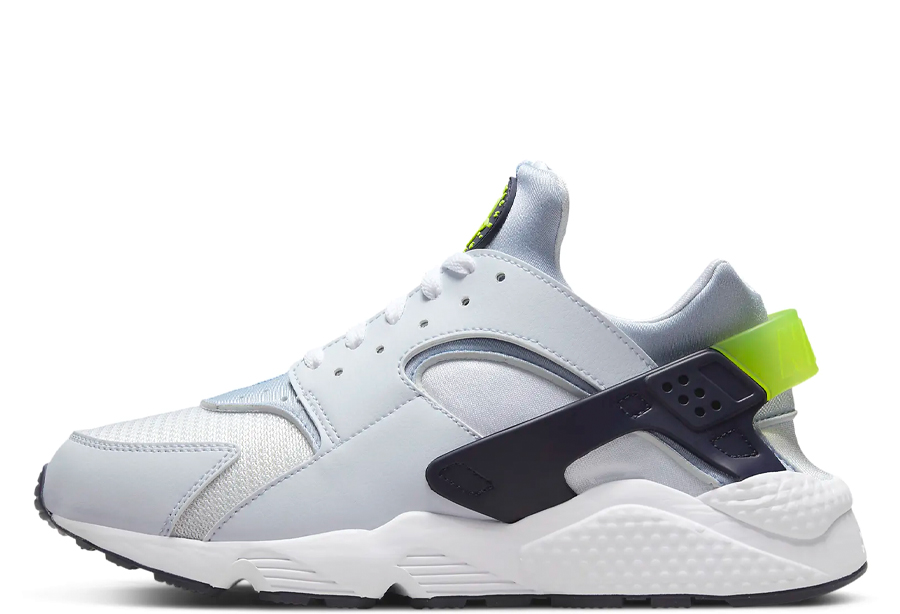Nike Air Huarache Volt White (2022) White/Volt/Football Grey/Blackened Blue sneaker – authenticated on KLEKT