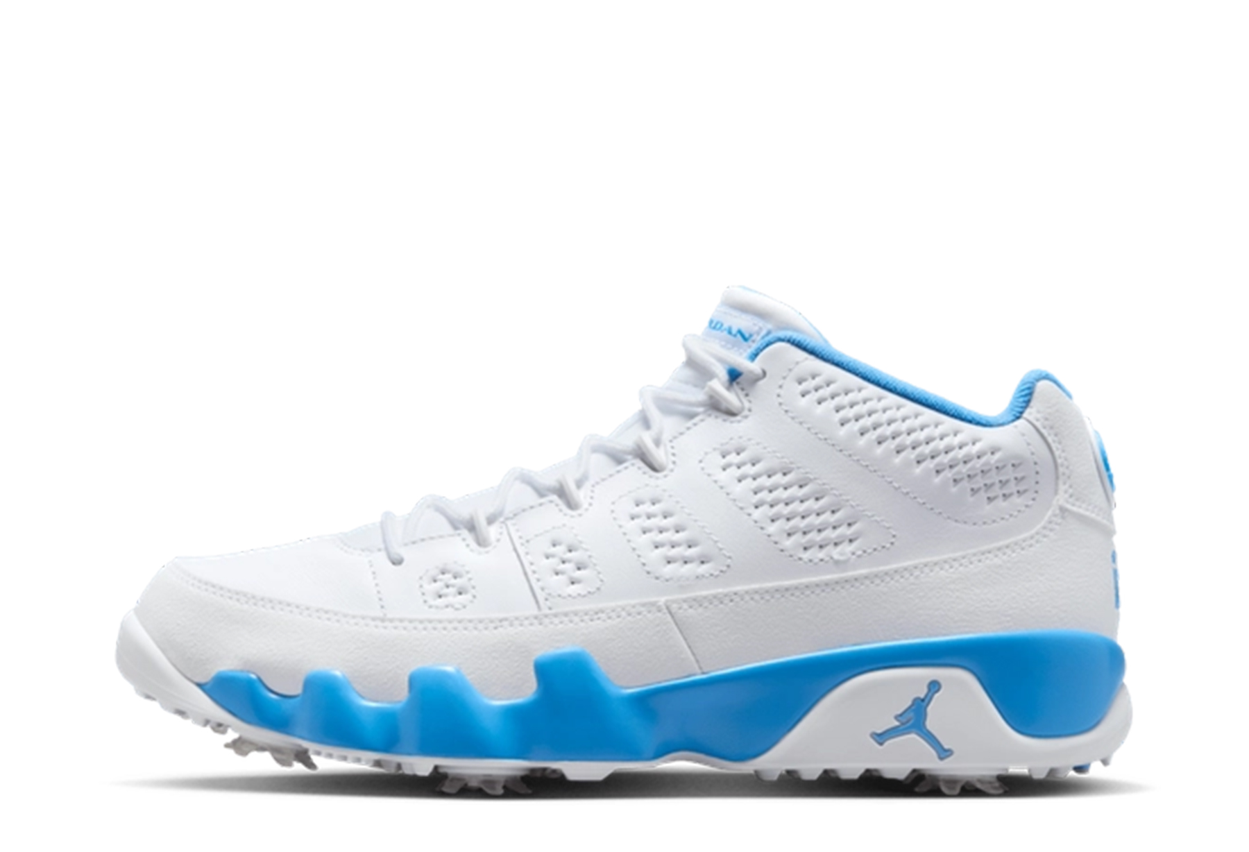 Air Jordan 9 Low Golf 'University Blue' (2024) White/University Blue sneaker – authenticated on KLEKT