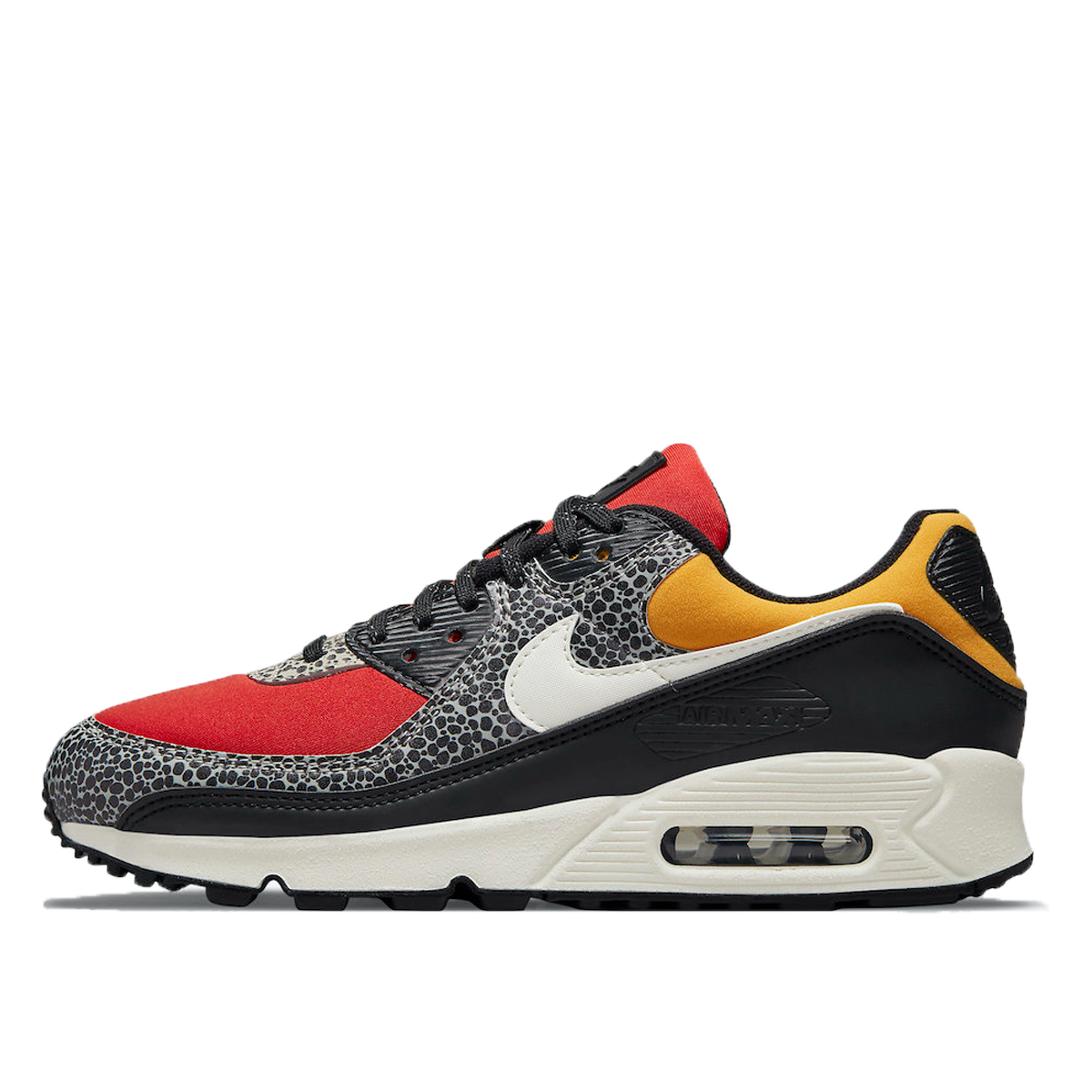Nike WMNS Air Max 90 SE Safari Black Chile Red (2021) BLACK/CHILE RED/PHANTOM/POLLEN sneaker – authenticated on KLEKT
