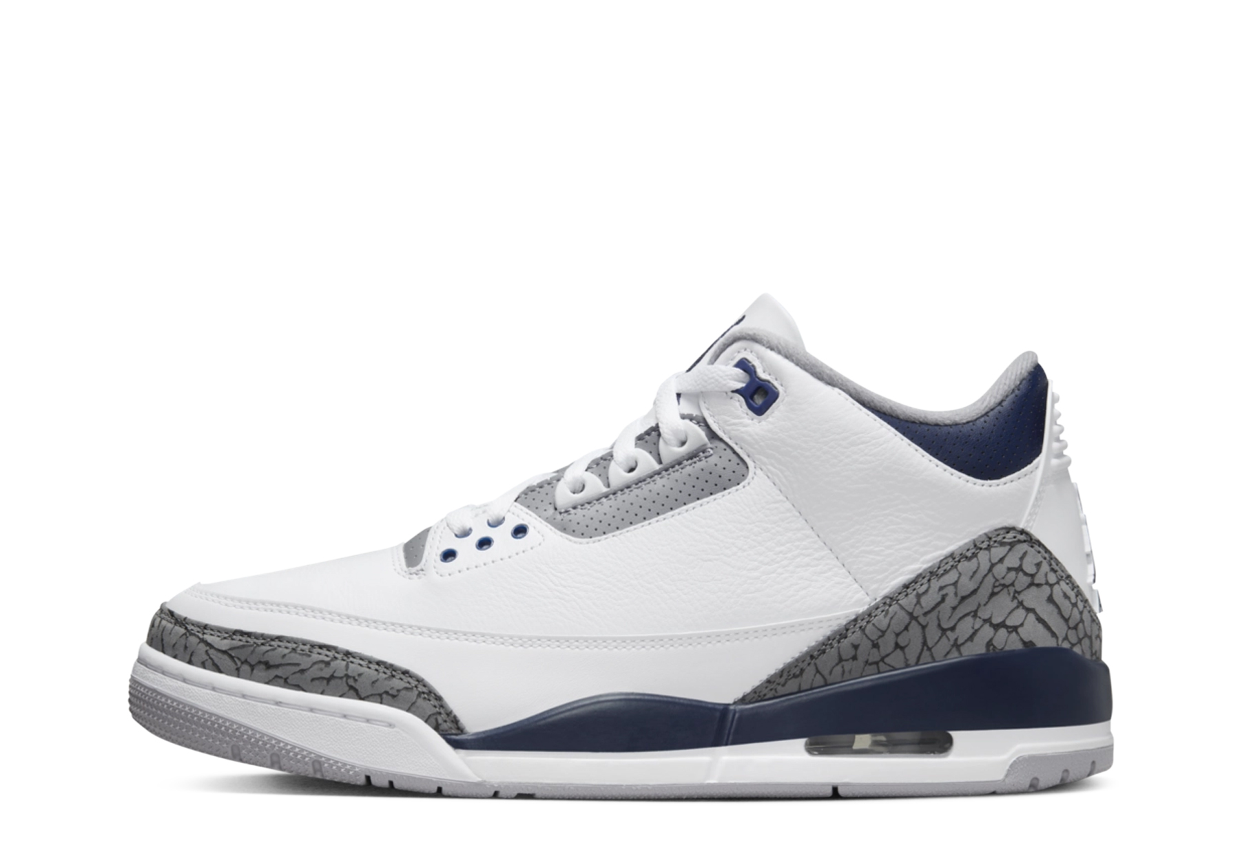 Air Jordan 3 Retro 'Midnight Navy' (2024) White/Midnight Navy/Cement Grey/Black sneaker – authenticated on KLEKT