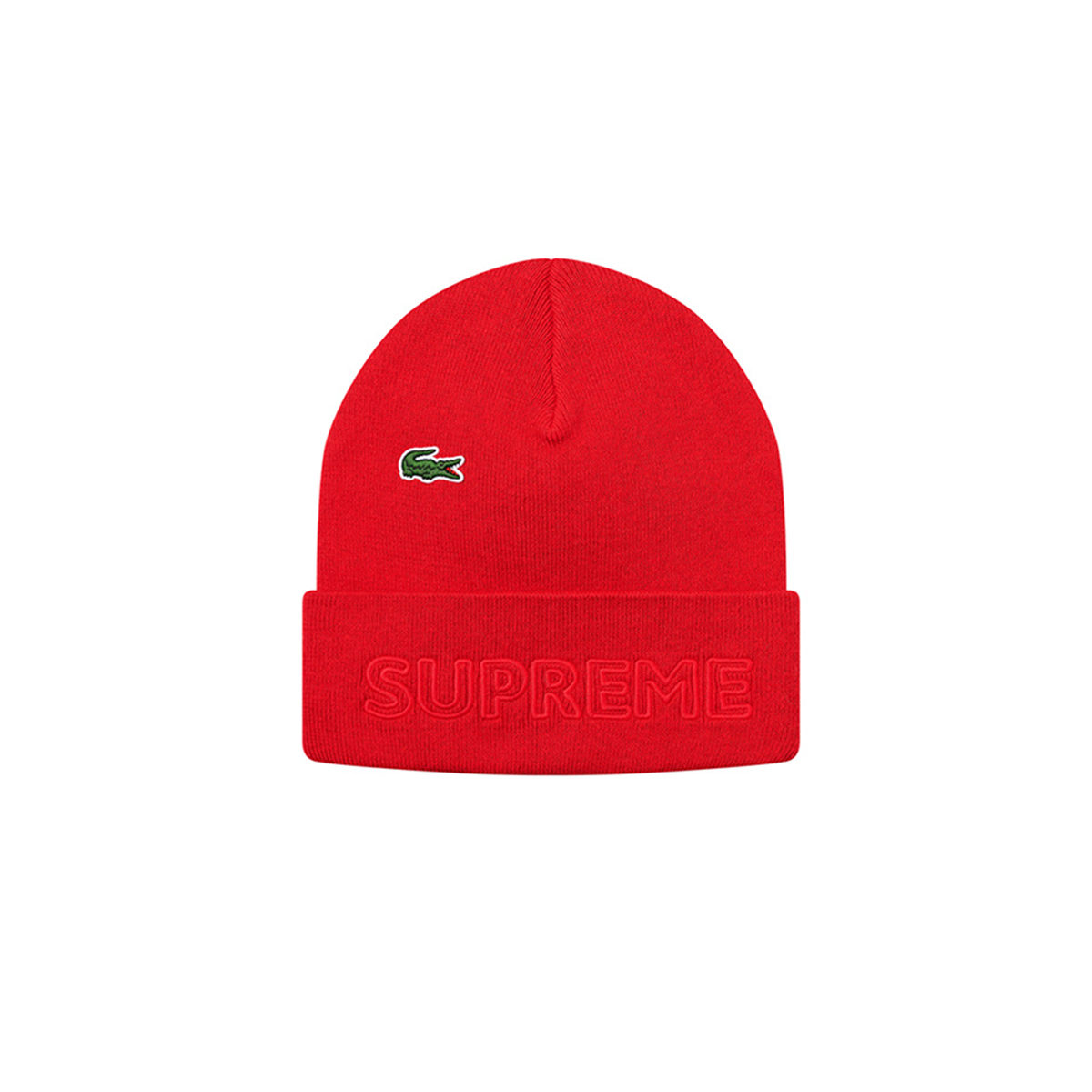 Supreme x Lacoste Beanie Red (FW19) Red sneaker – authenticated on KLEKT
