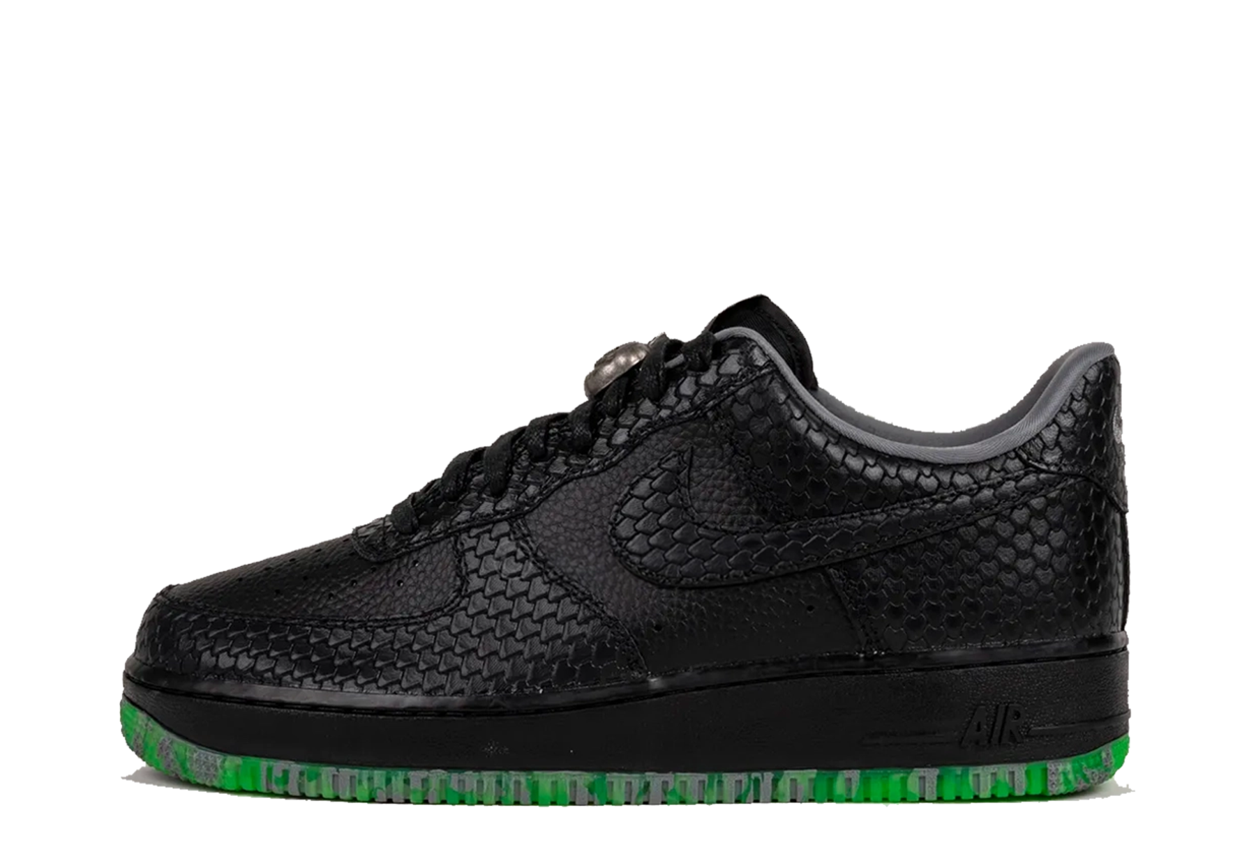 Nike Air Force 1 'Halloween' (2023) Black/Black/Neon Green sneaker – authenticated on KLEKT