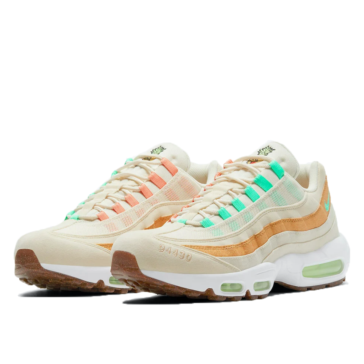 Nike Air Max 95 Happy Pineapple (2021) COCONUT MILK/METALLIC GOLD/WHITE/GREEN GLOW sneaker – authenticated on KLEKT