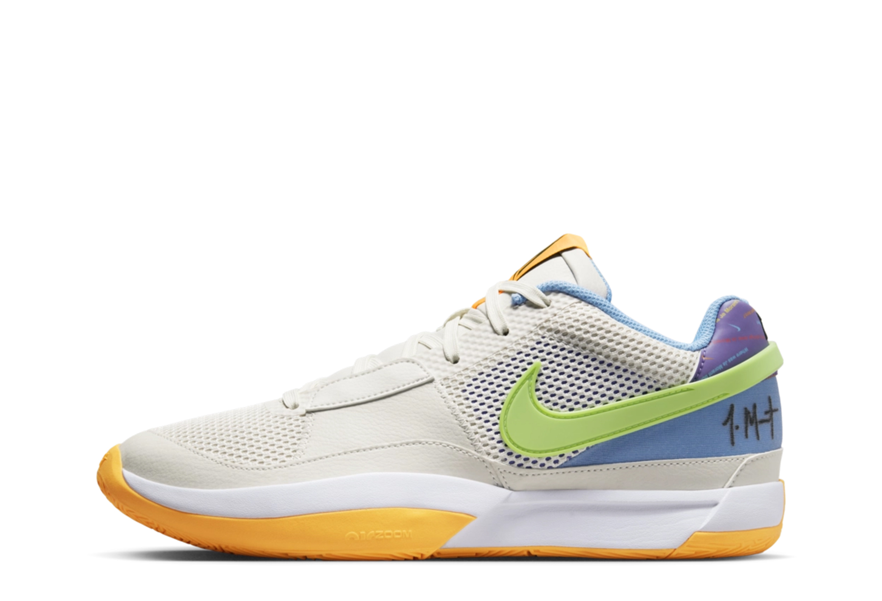 Nike Ja 1 'Trivia' (2023) Phantom/Action Green/Action Grape/White/Laser Orange/University Blue sneaker – authenticated on KLEKT