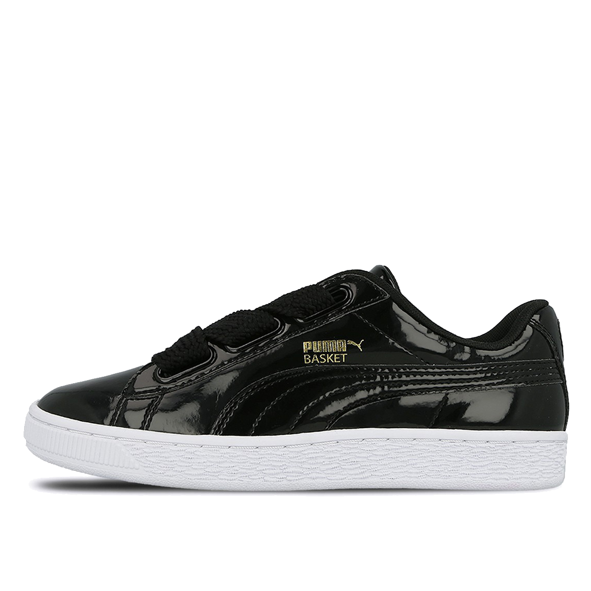 Puma WMNS Basket Heart Patent Black (2017) Black / White  sneaker – authenticated on KLEKT