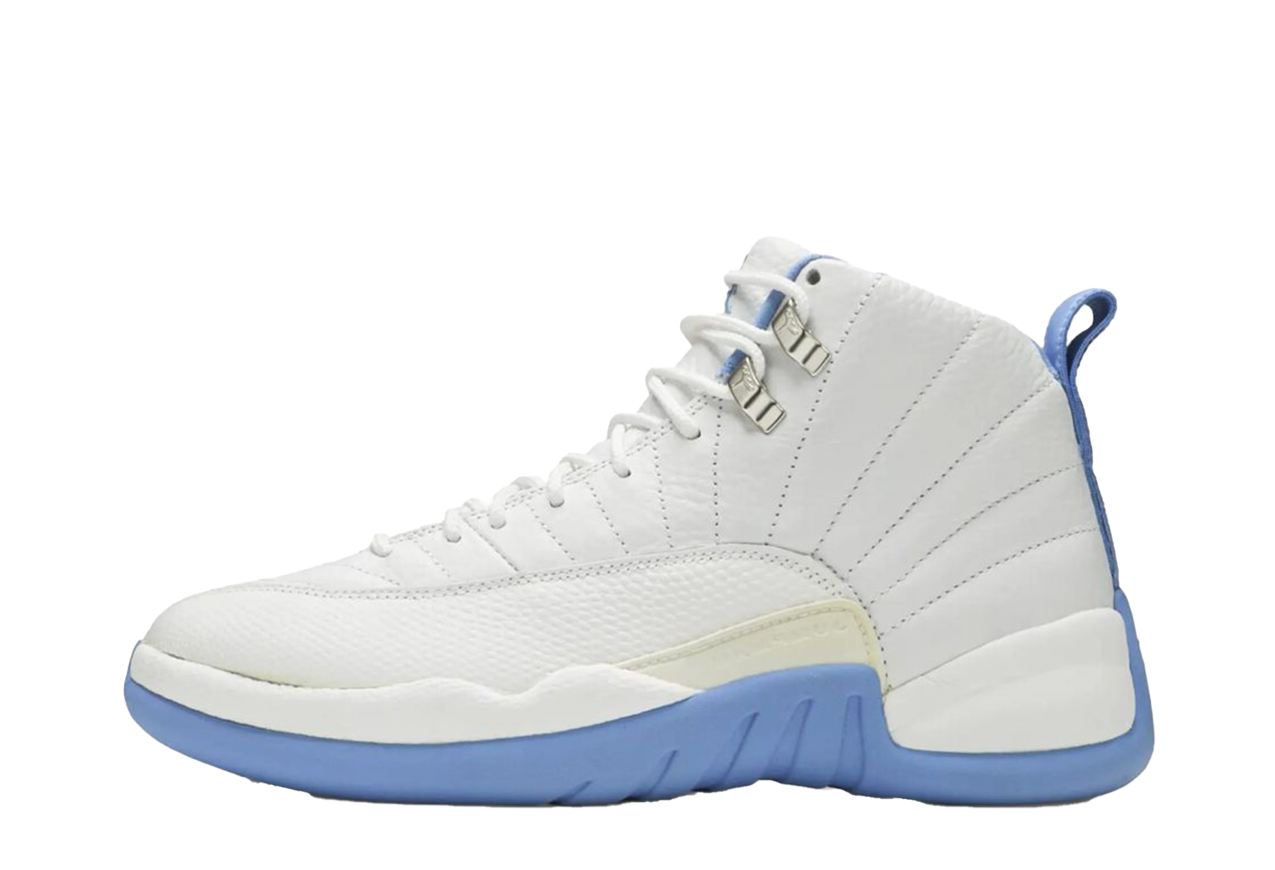 Air Jordan 12 'Melo' (2025) White / University Blue-Metallic Silver sneaker – authenticated on KLEKT