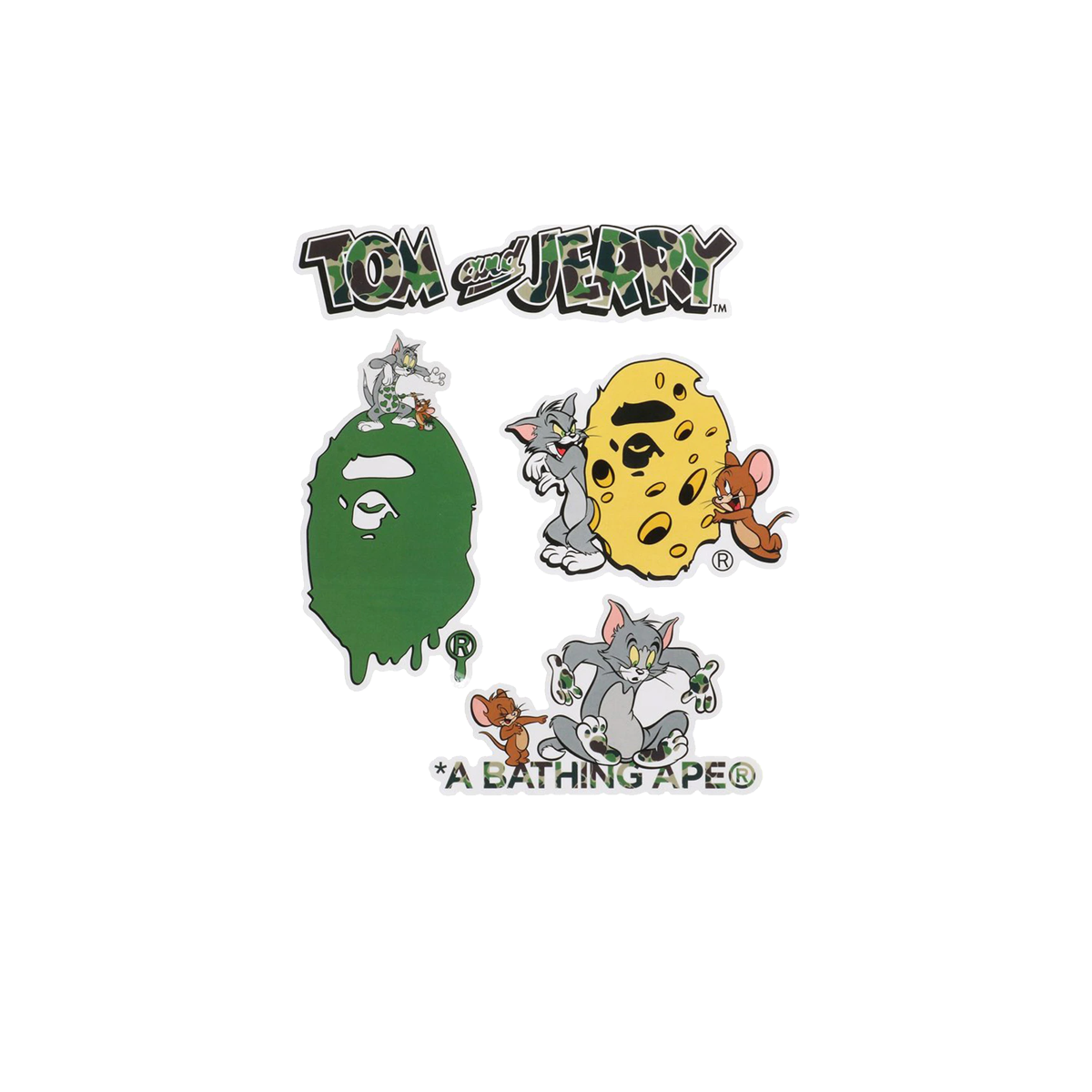 Bape x Tom and Jerry Sticker Set Multi (SS21) MULTI sneaker – authenticated on KLEKT