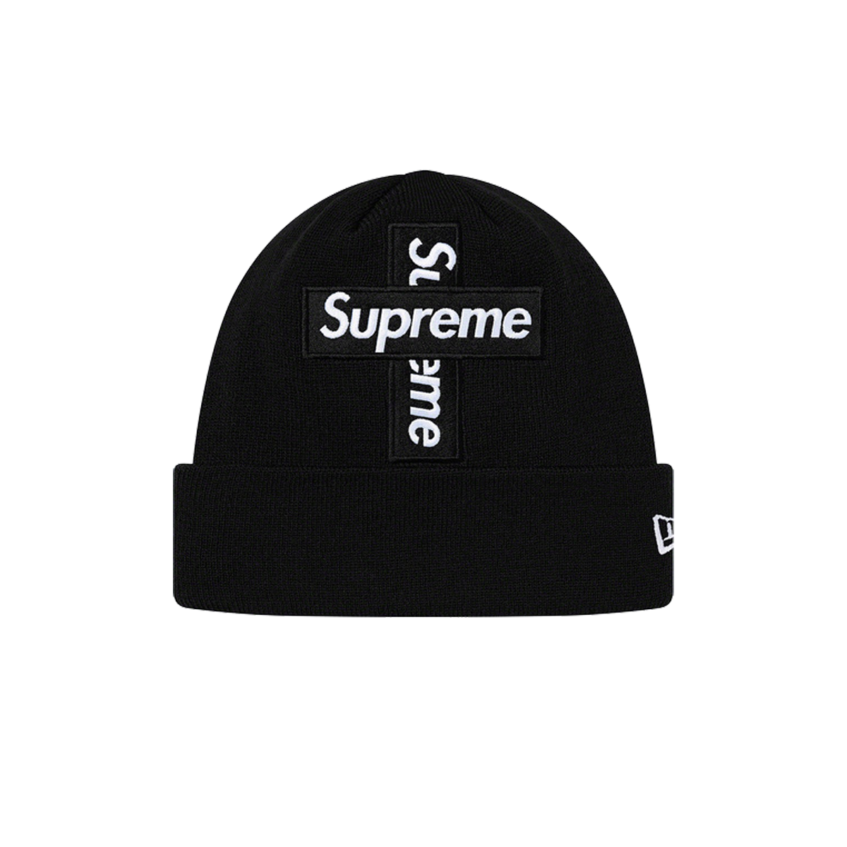 Supreme New Era Cross Box Logo Beanie Black (FW20) sneaker – authenticated on KLEKT