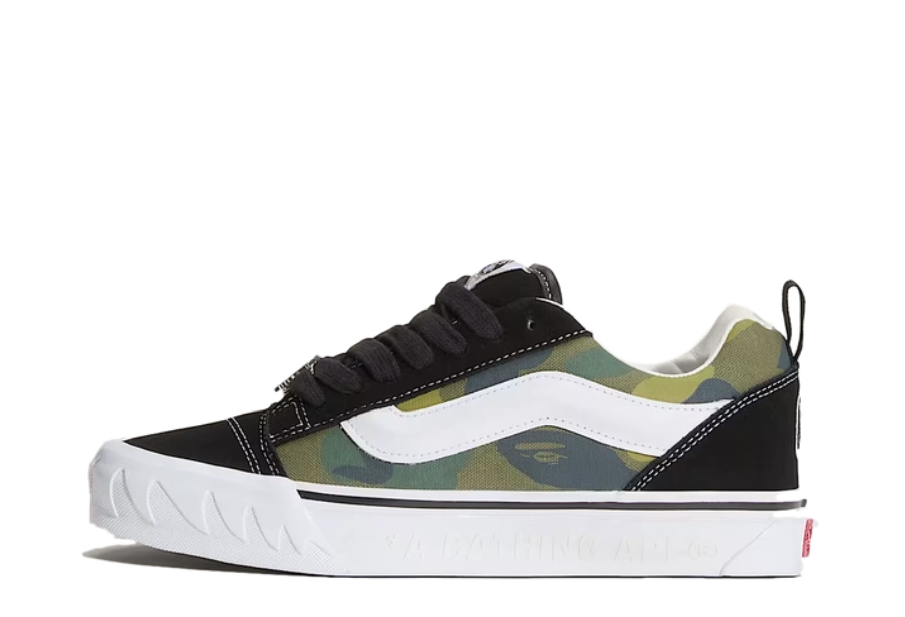 Vans x BAPE Knu Skool 'OG Camo' (2026) Black/Multi sneaker – authenticated on KLEKT