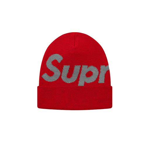 Supreme Big Logo Reflective Beanie Red (FW18)