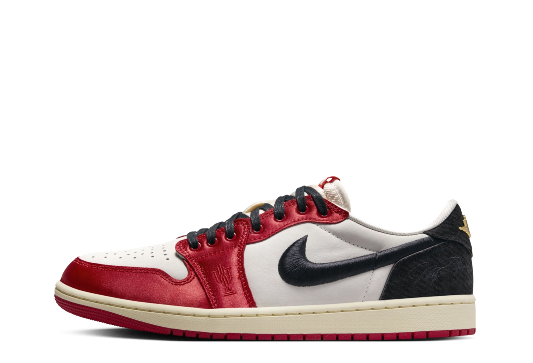 Air Jordan x Trophy Room 1 Low OG 'Away' (2024) Sail/Black/Varsity Red/Muslin sneaker – authenticated on KLEKT