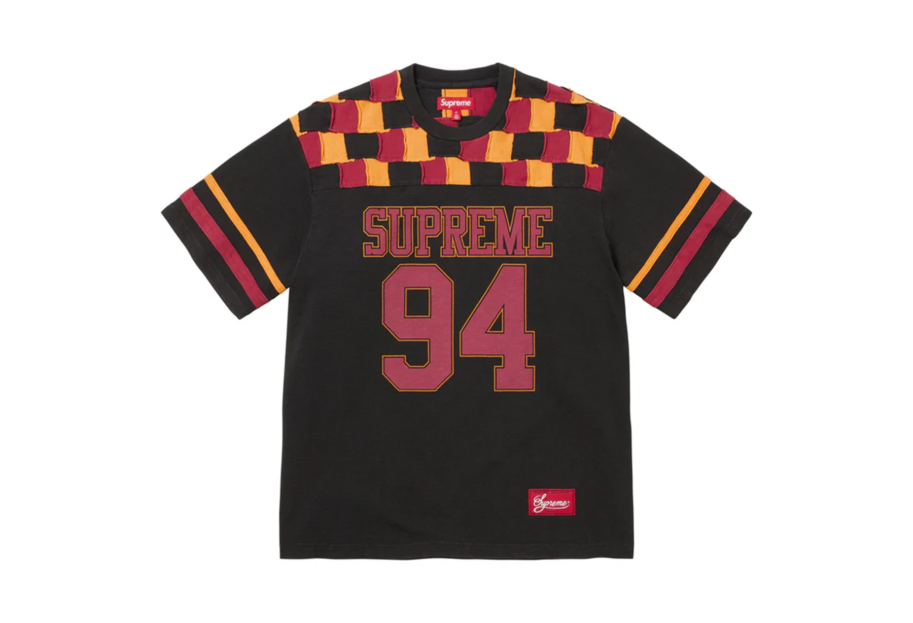 Supreme Patchwork Yoke Football Top 'Black' (FW24) BLACK sneaker – authenticated on KLEKT