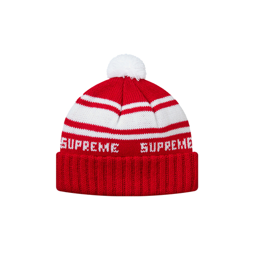 Supreme Classic Stripe Beanie Red (FW18)