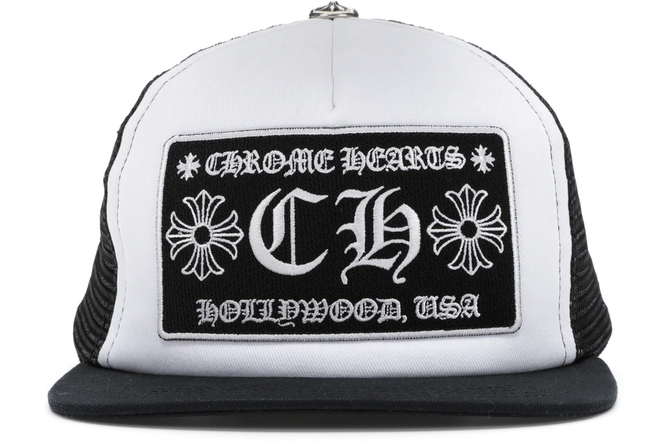 Chrome Hearts CH Hollywood Trucker Hat Black/White BLACK/WHITE sneaker – authenticated on KLEKT