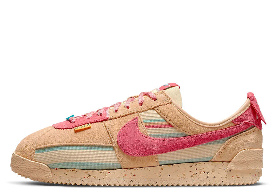 Nike x Union LA Cortez Khaki Red (2022) tan/pink sneaker – authenticated on KLEKT