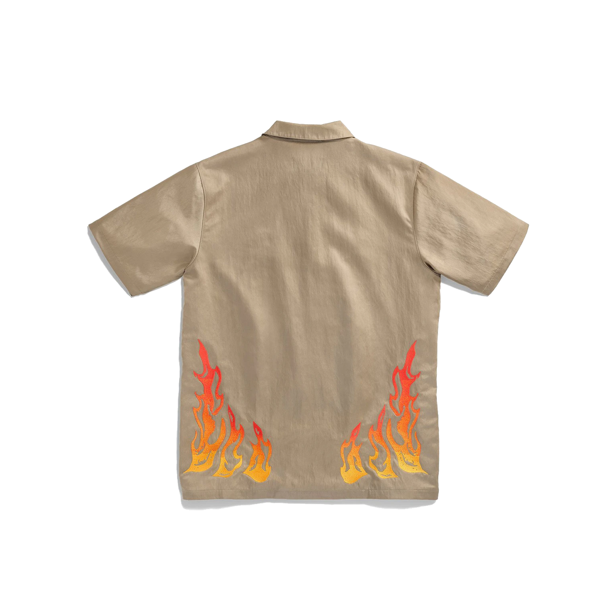 Travis Scott Cactus Jack x Jordan Button Down Shirt Khaki/University Red (SS21) KHAKI/UNIVERSITY RED sneaker – authenticated on KLEKT