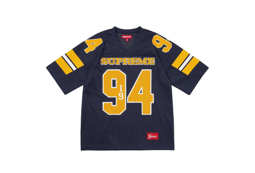 Supreme Sequin Football Jersey 'Navy' (FW25) – authenticated on KLEKT