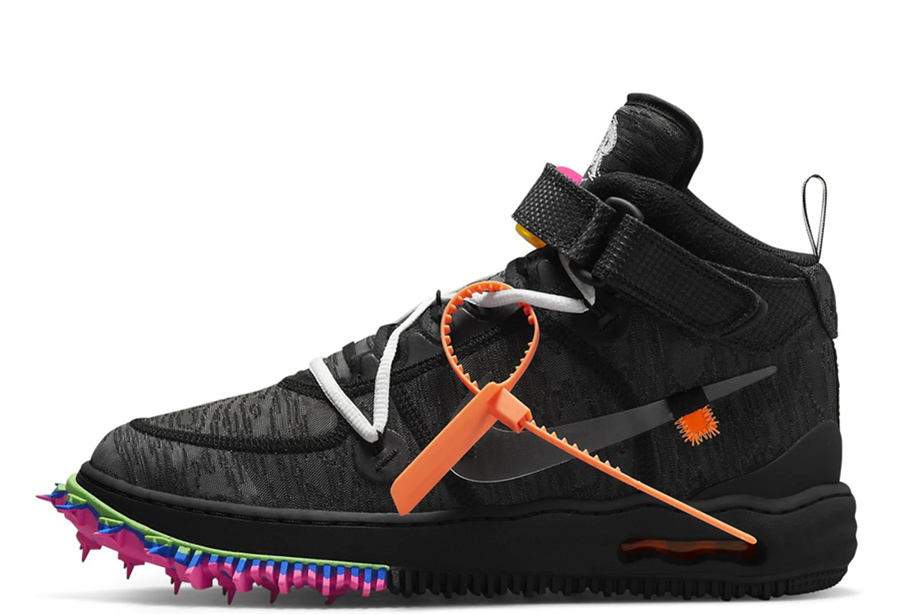 Nike Air Force 1 x Off-White Mid 'Black' (2022) Black/Clear Black sneaker – authenticated on KLEKT