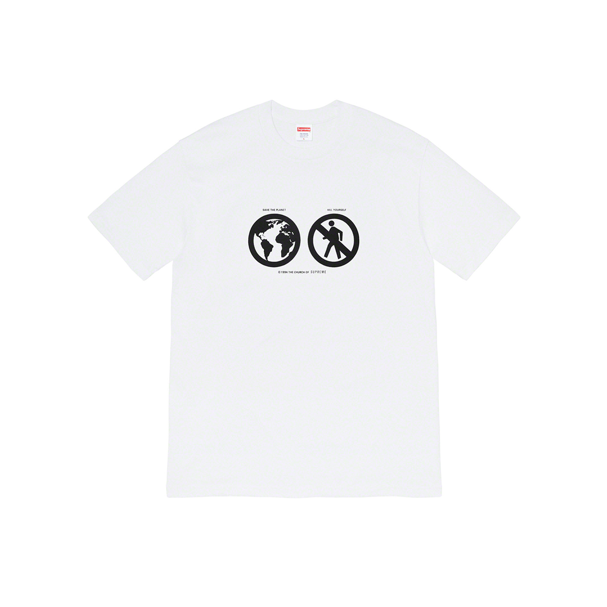 Supreme Save The Planet T-Shirt Tee White (FW19) White sneaker – authenticated on KLEKT