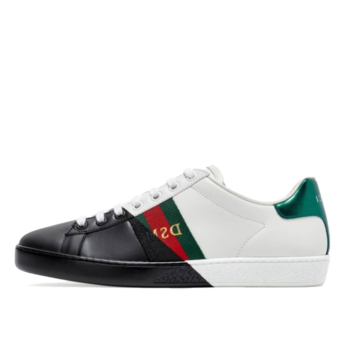 Luxury x Dover Street Market DSM exclusive Monochromarket Ace Sneakers (2019) Black / White / Green / Red sneaker – authenticated on KLEKT
