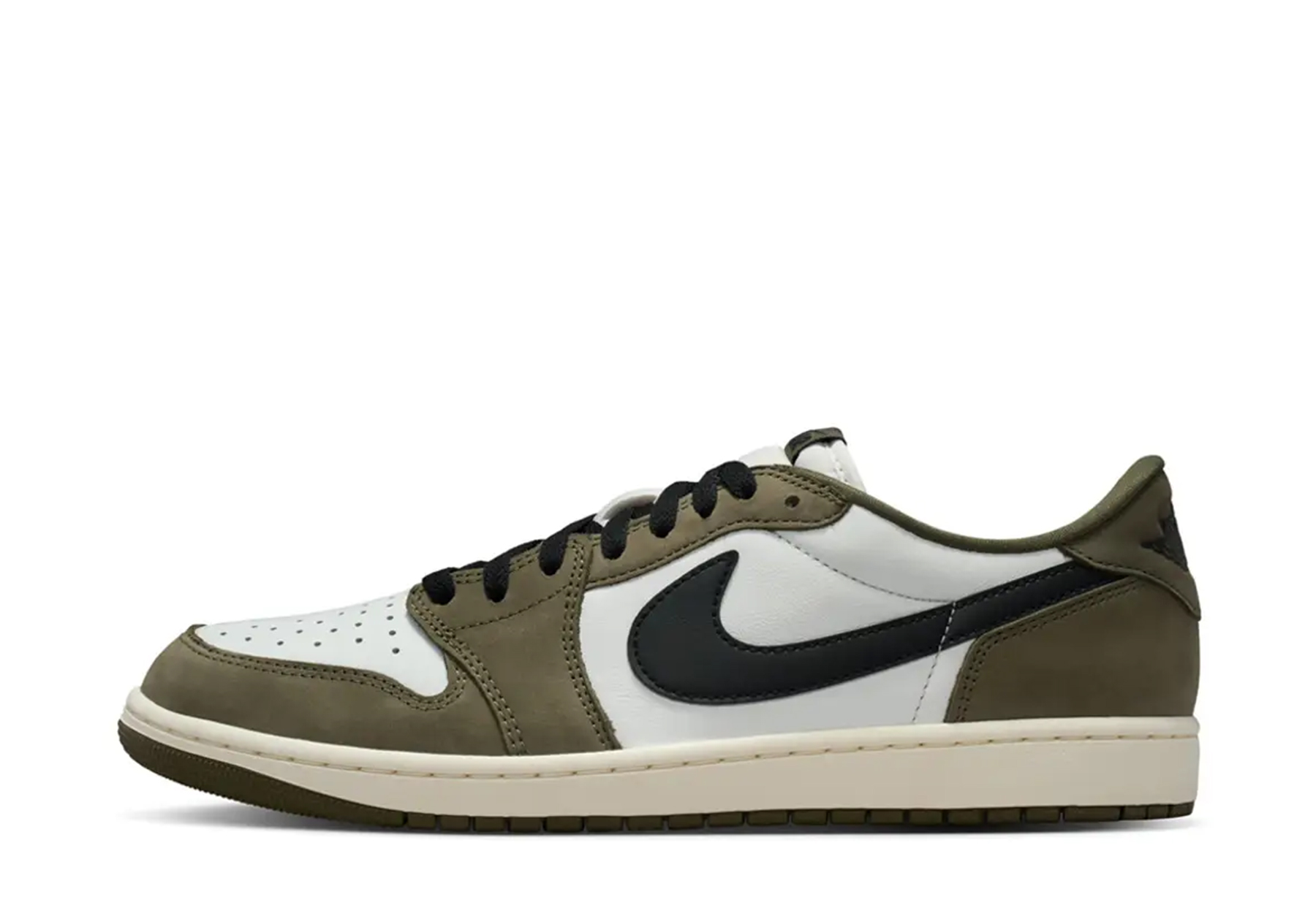 Air Jordan 1 Low OG 'Medium Olive' (2026) Medium Olive/Black/Summit White/Sail sneaker – authenticated on KLEKT