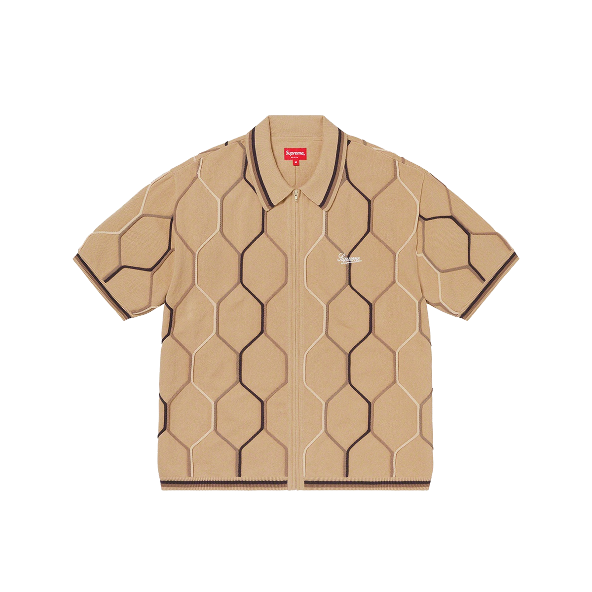 Supreme Hex Zip Up Polo Tan (SS21) TAN sneaker – authenticated on KLEKT