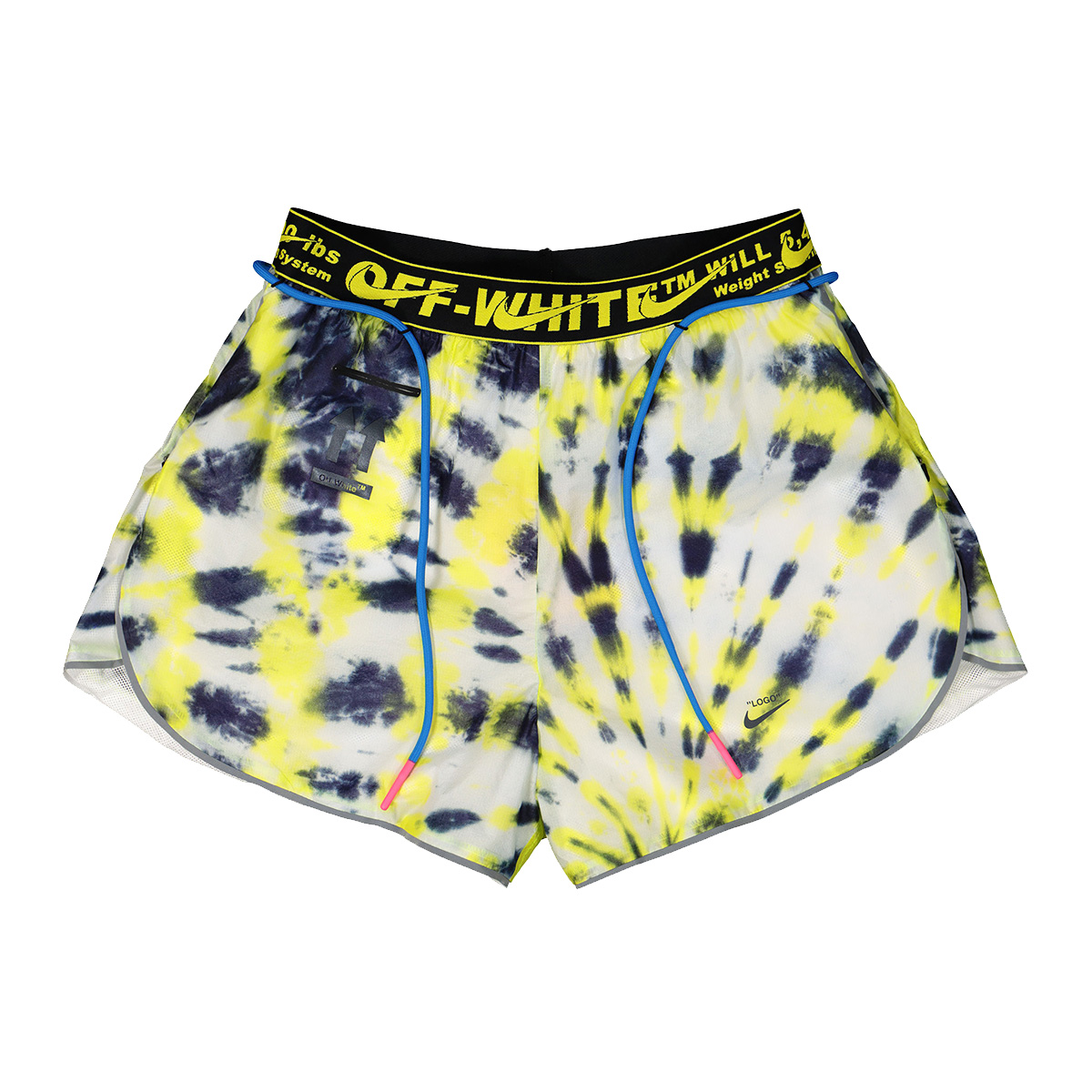 Nike x Off-White NRG Short #23 AOP WMNS 'Volt' (2020) YELLOW/PURPLE/BLUE/BLACK sneaker – authenticated on KLEKT