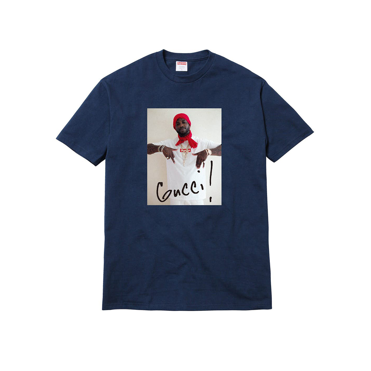 Supreme Gucci Mane T-Shirt Tee Navy (FW16) sneaker – authenticated on KLEKT