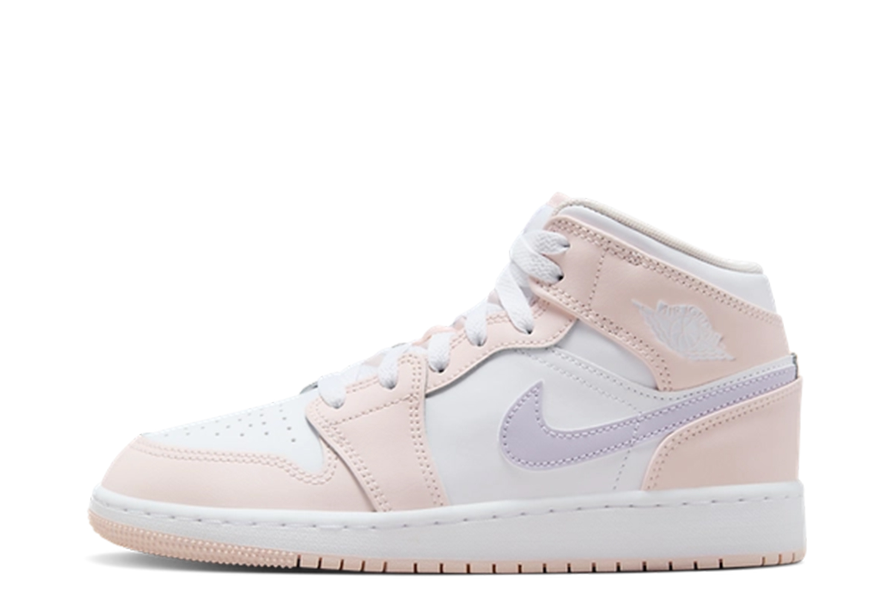 Air Jordan 1 Mid GS 'Pink Wash' (2024) Pink Wash/White/Violet Frost sneaker – authenticated on KLEKT