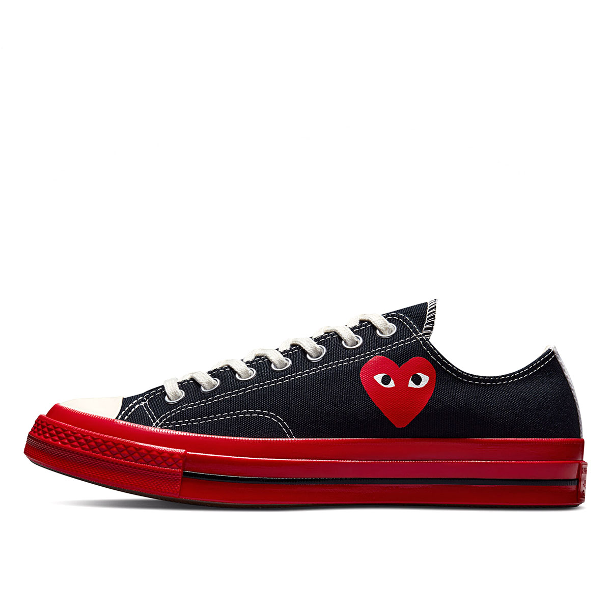 Converse x Comme des Garçons Chuck 70 Lo 'Black' BLACK/RED/EGRET sneaker – authenticated on KLEKT